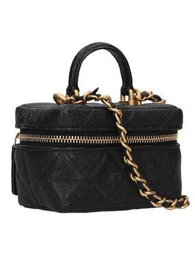 Chanel Mini Vanity Caviar Leather Chain Shoulder Bag